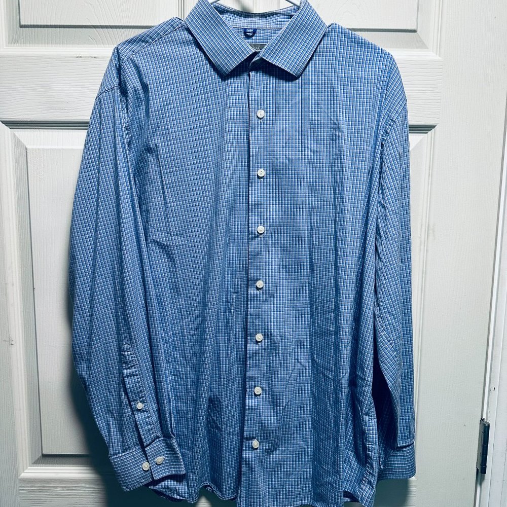 Kenneth Cole Reaction Plaid Button up long sleeve shirt size XL - Picture 2 of 3